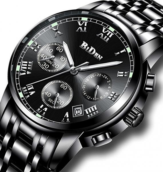 Inoxydable Hommes Pour Montre En Acier Homme Chronographe vNmn0w8O